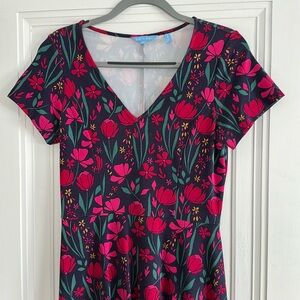 Draper James floral mini dress with sleeves size S